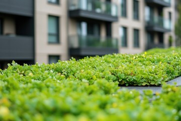 Poster - A residential building with overgrown bushes in front, suitable for various uses such as nature-inspired designs or environmental themes