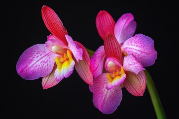 Poster - flowers on a dark background