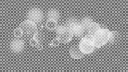 Wall Mural - bokeh circles on transparent background