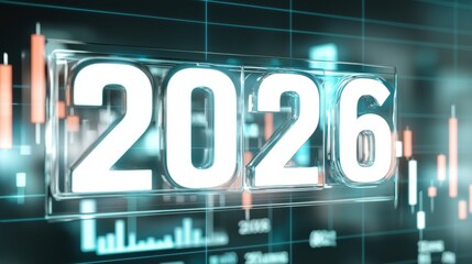 Poster - Sleek and modern 2026 infographic design featuring various data visualizations like line charts bar graphs and pie charts to showcase future predictions market trends and economic forecasts