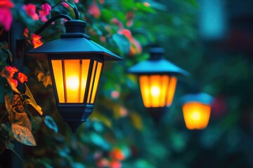 Poster - Two lights mounted on a wall, perfect for indoor or outdoor use