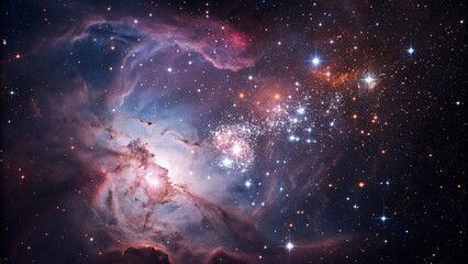 Wall Mural - Creative image of a nebula with ethereal clouds of gas and dust, portraying the artistic beauty of the cosmos and space.
