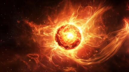 Wall Mural - energy explosion in the depths of the universe