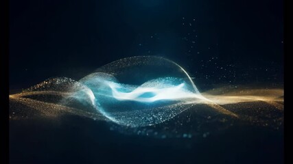 Wall Mural - Underwater blue light texture with starry abstract design