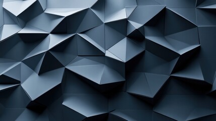 Poster - Abstract geometric pattern showcasing a three-dimensional surface with sharp angles and shadows