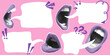 © Logvin art - Trendy halftone collage lips with speech bubbles. Set of retro style halftone screaming mouths. Great for advertising banner for sale, promotion and marketing
