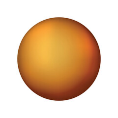 Wall Mural - glass orange ball or precious pearl. glossy realistic ball, 3d abstract vector illustration highligh