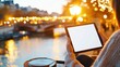 © Hospital man - Relaxing evening by the water paris lifestyle image cityscape close-up digital content creation