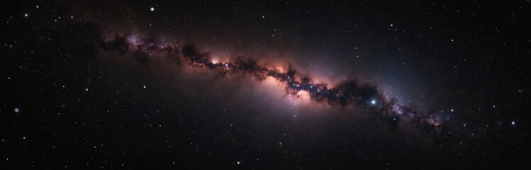 Wall Mural - dazzling array of twinkling stars in inky black space. numerous galaxies, nebulas visible, panorama 