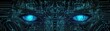 © patungkead - Futuristic AI Cyborg Eyes Close up Digital Circuitry Glowing Blue Technology