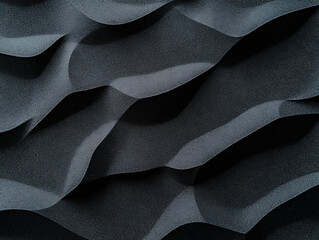 Poster - Dynamic waves of textured shadows abstract art close-up shot studio setting unique perspective modern design