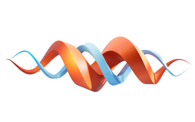 Poster - Abstract flowing curve lines, 3d rendering.