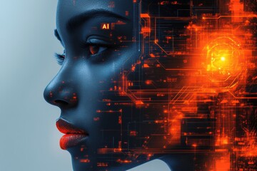 Poster - Exploring the blend of artificial intelligence and human identity in modern graphics