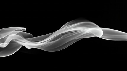 Poster - Delicate tendrils of smoke intertwine in a mesmerizing display, swaying and curling effortlessly. The dark background accentuates their ephemeral beauty, evoking a sense of tranquility and mystery