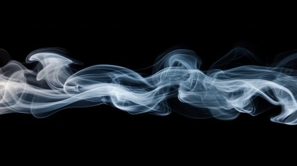Poster - Soft tendrils of smoke swirl elegantly in the air, forming intricate patterns that evoke a sense of intrigue and serenity. The darkness amplifies their ethereal beauty, making them mesmerizing