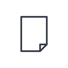 Fototapete - blank document icon symbol vector sign isolated on white background illustration for graphic and web design