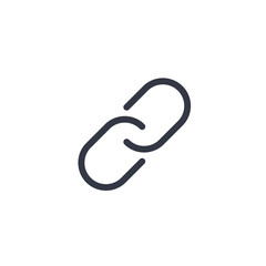 Fototapete - link icon symbol vector sign isolated on white background illustration for graphic and web design