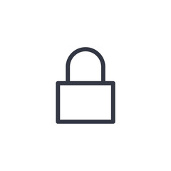 Poster - lock icon symbol vector sign isolated on white background illustration for graphic and web design