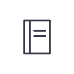 Fototapete - notebook icon symbol vector sign isolated on white background illustration for graphic and web design