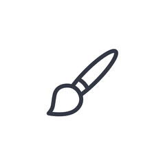 Poster - paint brush icon symbol vector sign isolated on white background illustration for graphic and web design