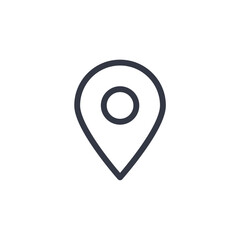 Leinwandbilder - pin location icon symbol vector sign isolated on white background illustration for graphic and web design