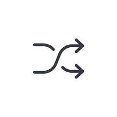 Leinwandbilder - shuffle icon symbol vector sign isolated on white background illustration for graphic and web design