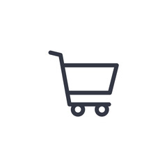 Aufkleber - shopping cart icon symbol vector sign isolated on white background illustration for graphic and web design