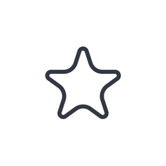 Poster - star icon symbol vector sign isolated on white background illustration for graphic and web design