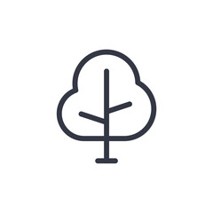 Aufkleber - tree icon symbol vector sign isolated on white background illustration for graphic and web design