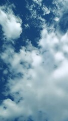 Wall Mural - time lapse of beautiful sky with clouds weather nature cloud blue.