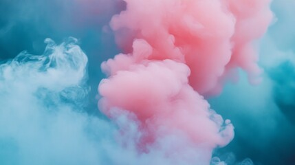 Poster - Delicate clouds of pink and blue merge beautifully, creating an ethereal atmosphere. This tranquil sight invites reflection and inspires creativity at twilight