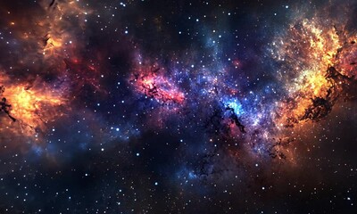 Wall Mural - beautiful clouds and stars video in the sky. very beautiful background