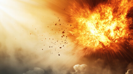 Aufkleber - Explosive burst against a dramatic sky backdrop