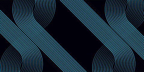 Wall Mural - abstract blue background. geometric lines pattern. shiny blue gradient lines. futuristic technology 