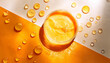 © Steve - yellow face serum gel texture cosmetic vitamin c skincare liquid cream background clear orange color skin moisturizer