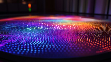 Poster - Colorful Abstract Visualization of Light and Motion in 3D Space