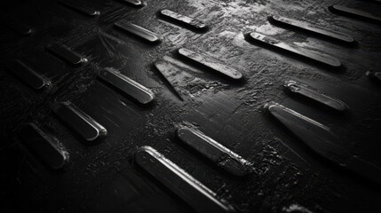 Poster - Textured Surface with Glossy Elements and Dark Background Details