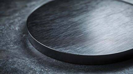 Poster - Smooth Metallic Circular Surface with Subtle Texture and Shine