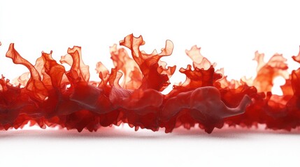 Poster - Abstract Red Organic Shapes on a White Background for Design