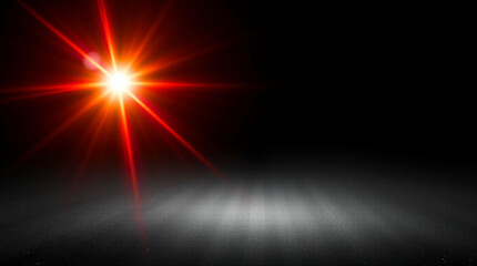 Poster - Electric radiance burst, Vibrant lens flare over grainy monochrome backdrop