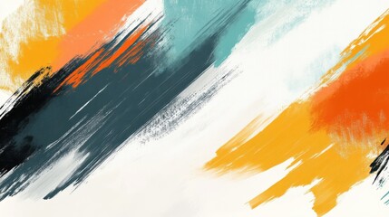 Poster - Abstract Colorful Brush Stroke Background for Creative Projects