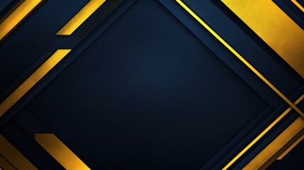 Poster - Elegant Modern Background with Gold and Dark Blue Geometric Shapes