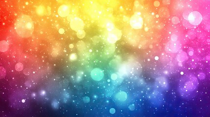 Poster - Bright rainbow color blur effect with smooth, seamless blending, resembling vibrant light refractions.