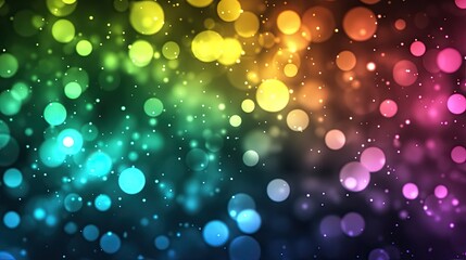 Poster - Bright rainbow color blur effect with smooth, seamless blending, resembling vibrant light refractions.