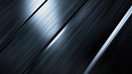 Poster - Abstract Dark Metal Surface with Linear Texture and Highlights