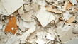 © utaem2022 - Pile of broken drywall and wood creates abstract texture during demolition