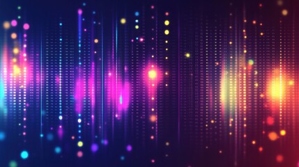 Poster - Colorful Abstract Light Background with Sparkles and Bokeh Effects