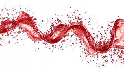 Poster - Dynamic Splash of Red Water Creating Wave Patterns in the Air