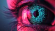 © Nongkhane - Digital eye reflection futuristic setting high-resolution image colorful environment close-up view technology concept