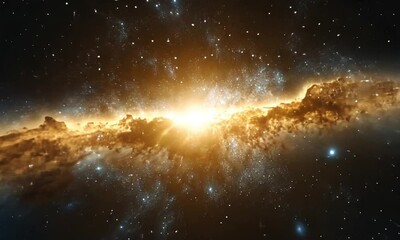 Poster - Video of a Dense Starfield Journey with Millions of Stars Twinkling Against Black Void